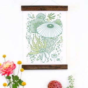 Kunst auf Leinwand - Inspiriert von Vintage botanischen Karten und Vintage Wissenschaftsplakaten, Fine Art Print, Kunstposter - Dash