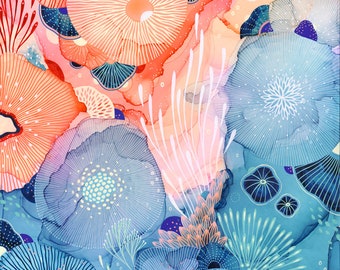 Colorful Art Print, Large Print - Ease by Yellena James
