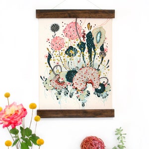 Muurkunst - hangende canvaskunstprint - geïnspireerd op vintage botanische kaarten en vintage wetenschapsposters, fine art print, kunstposter - charme