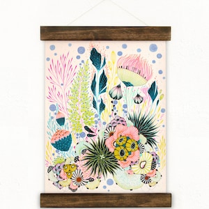 Arte de parede, impressão de arte em tela pendurada - inspirada em gráficos botânicos vintage e pôsteres científicos vintage, impressão de belas artes, pôster de arte - Nova vida