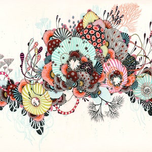 Giclee Fine Art Print - Biome - Wild Colorful Organic Art Print of my Original Artwork