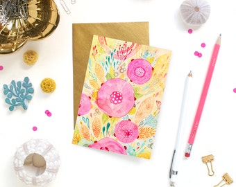 Card - Note Card - Rose