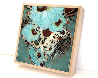 Deluge - Resin-Coated Print on Wood Panel