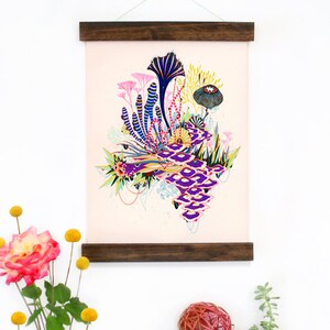 Muurkunst - hangende canvaskunstprint - geïnspireerd op vintage botanische grafieken en vintage wetenschapsposters, fine art print, art poster uitstraling
