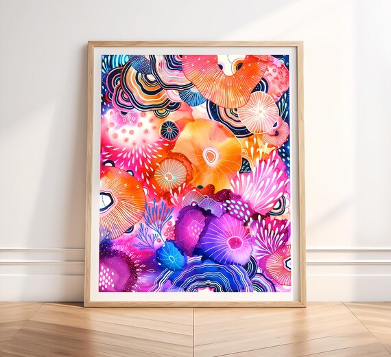 Unesco 1992/ジョアン コルトー/ポスター Art Print - Colorful Abstract Wall Art - Reify by Yellena