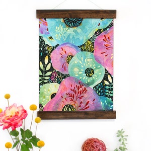 Muurkunst - hangende canvaskunstprint - geïnspireerd op vintage botanische kaarten en vintage wetenschapsposters, fine art print, kunstposter - verliefd