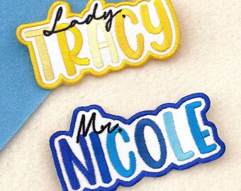 Personalized Embroidered Name Patch, Custom Iron-On or Sew-On