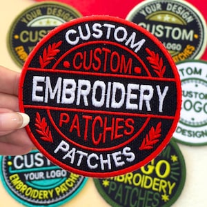 Benutzerdefiniertes Logo Patch Großbestellung, Gesticktes Business Patches, Großhandels Firmenlogo, Corporate Aufnäher, benutzerdefinierte Applikation für Hüte, Taschen