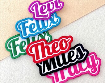 Custom Embroidered Name Patch – Personalized Iron On or Sew On Tag