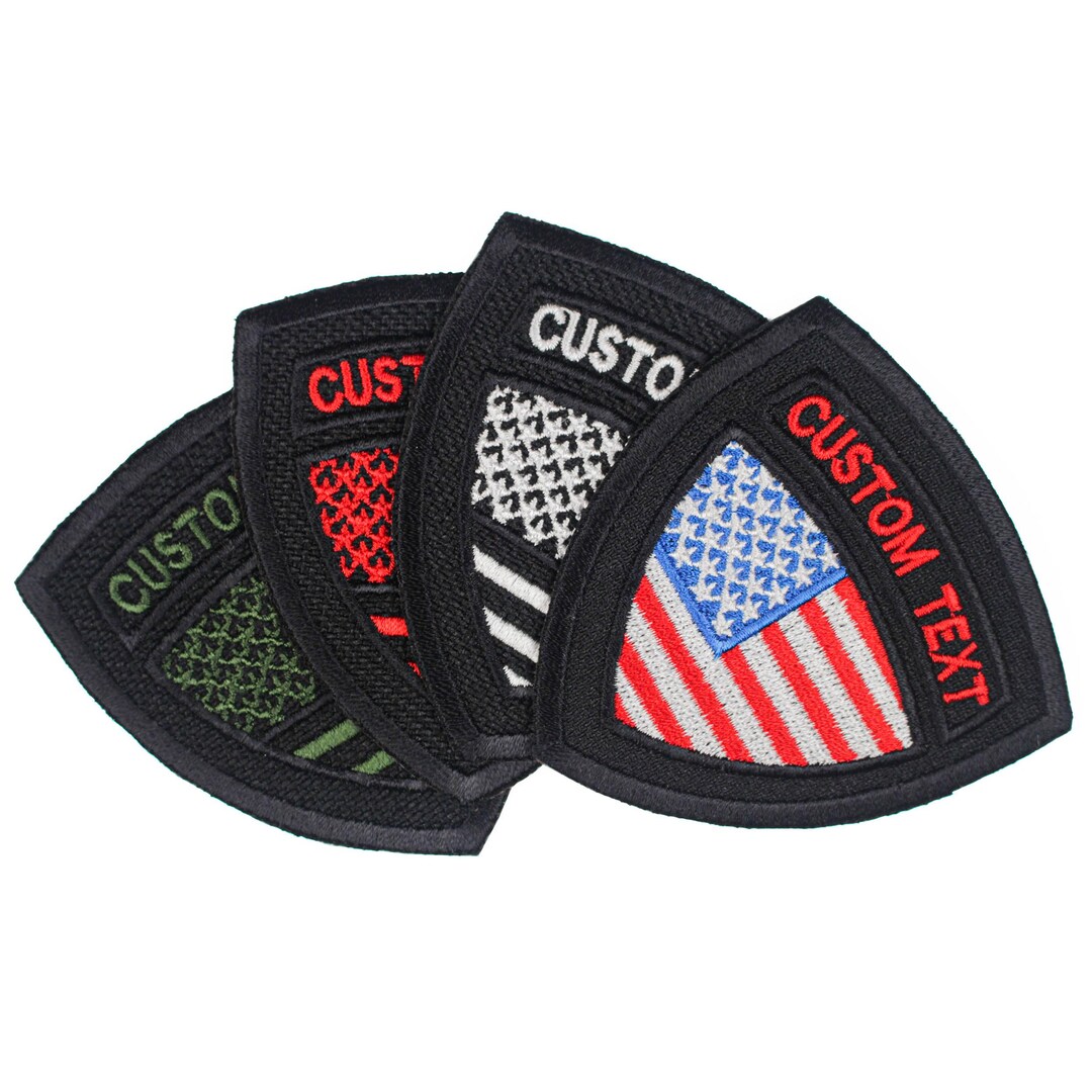 Personalized Embroidered Flag Patch, Custom Text, Sew On/iron On - Etsy