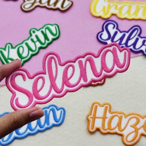 Personalized Embroidered Name Patch, Custom Iron-On Applique