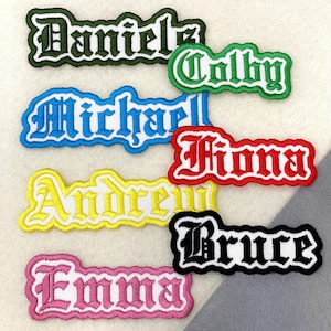Custom Embroidered Name Patch – Iron On, Sew On Tag, Personalized Patch for Uniform, Jacket, Backpack, Work Shirt, Kids, Gift