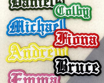 Custom Embroidered Name Patch – Iron On or Sew On, Personalized Tag