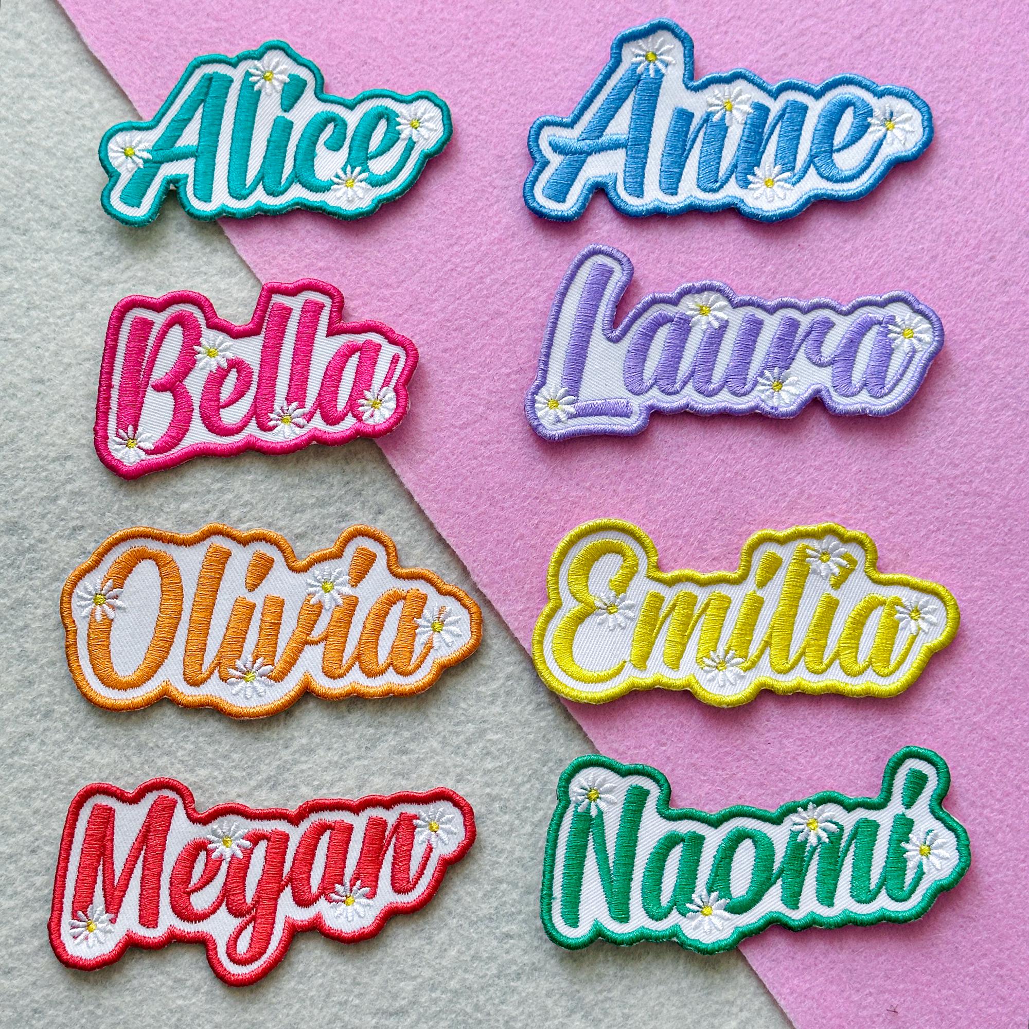 Custom Embroidered Daisy Name Patch - Etsy