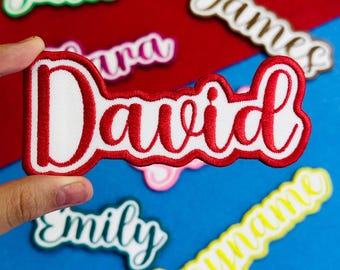 Custom Embroidered Name Patch, Sew On or Iron On Applique