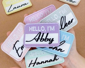 Personalized Embroidered Name Patch, Custom Iron-On Applique