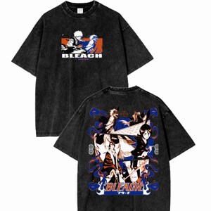 Bleach Anime "Savior of Soul Society" Ichigo Kurosaki Cotton Acid-Wash Tee