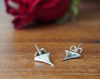 Sterling Silver Rose Thorn Earrings | Silver Stud Earrings | Thorn Punk Earrings | Rose Gothic Jewelry