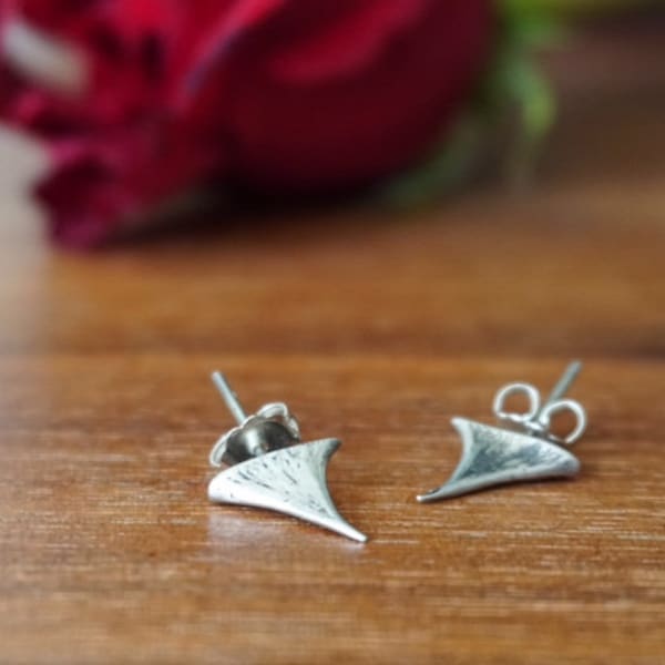 Sterling Silver Rose Thorn Earrings | Silver Stud Earrings | Thorn Punk Earrings | Rose Gothic Jewelry