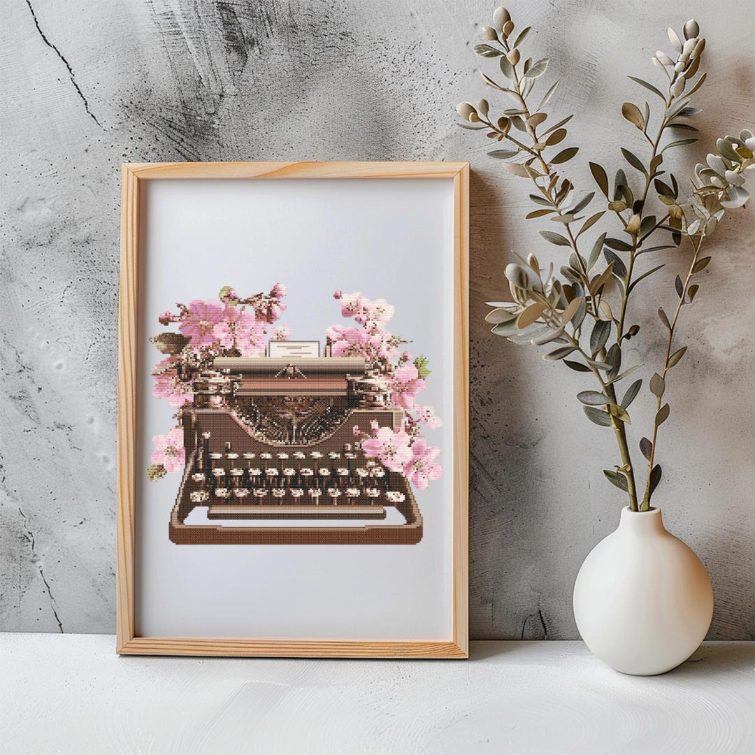 Typewriter Cross Stitch Pattern Instant PDF Download -typewriter ...