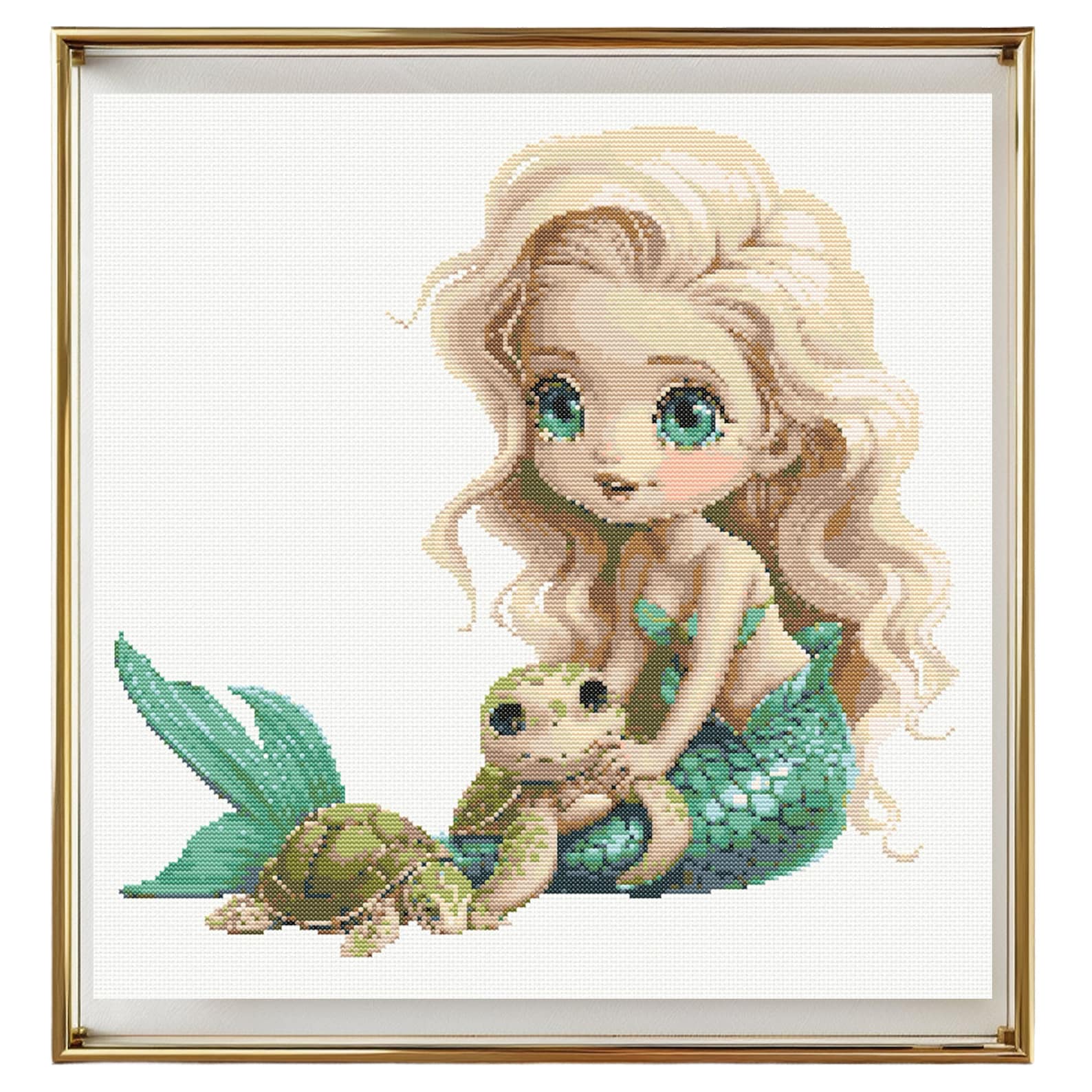 Mermaid Cross Stitch Pattern Instant PDF Download - Girl Mermaid ...