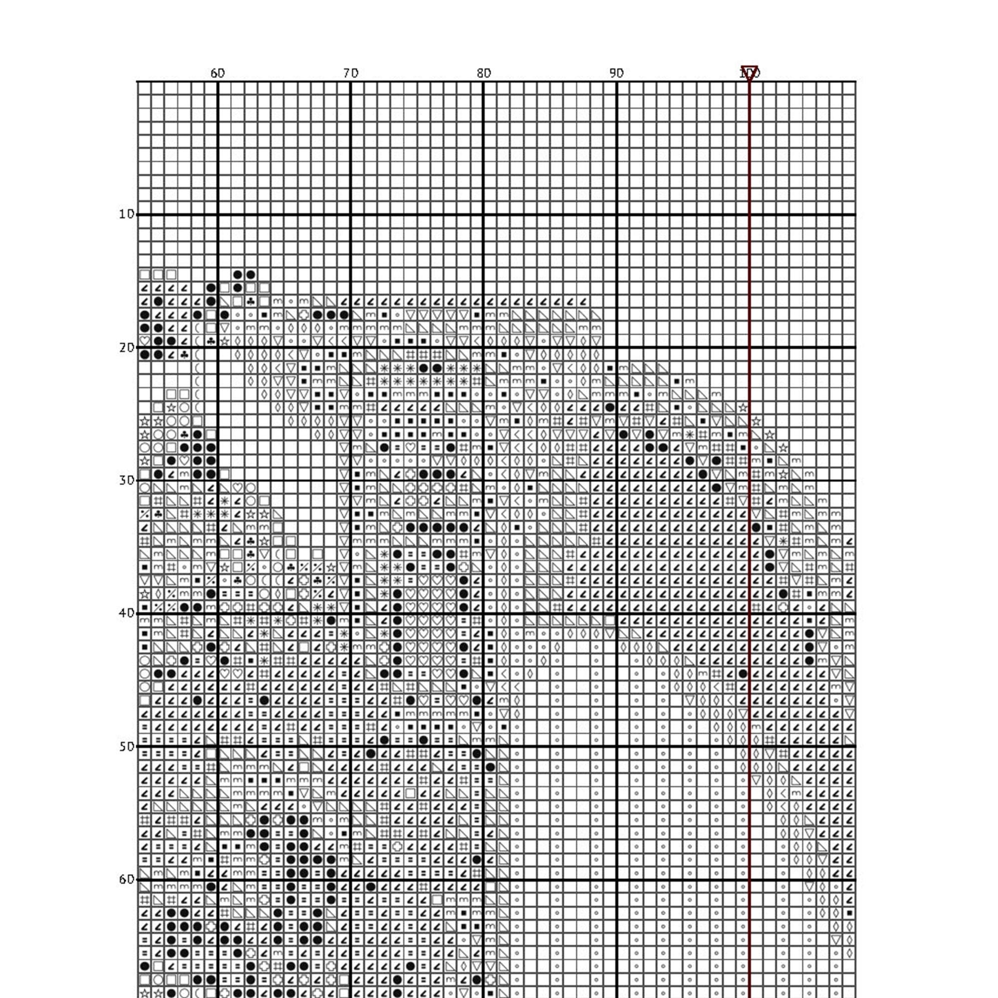 Hand Harp Pattern Harp Cross Stitch Pattern Instant PDF Download -floral Harp Watercolor ...