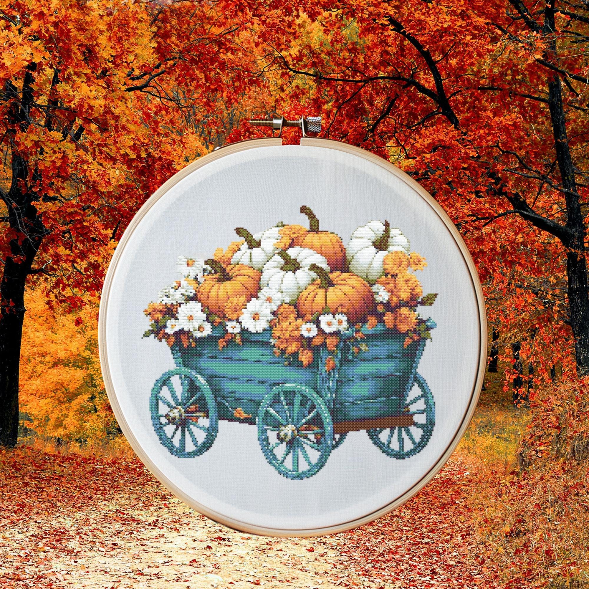 Pumpkins Cross Stitch Pattern Instant PDF Download - Cartful With ...