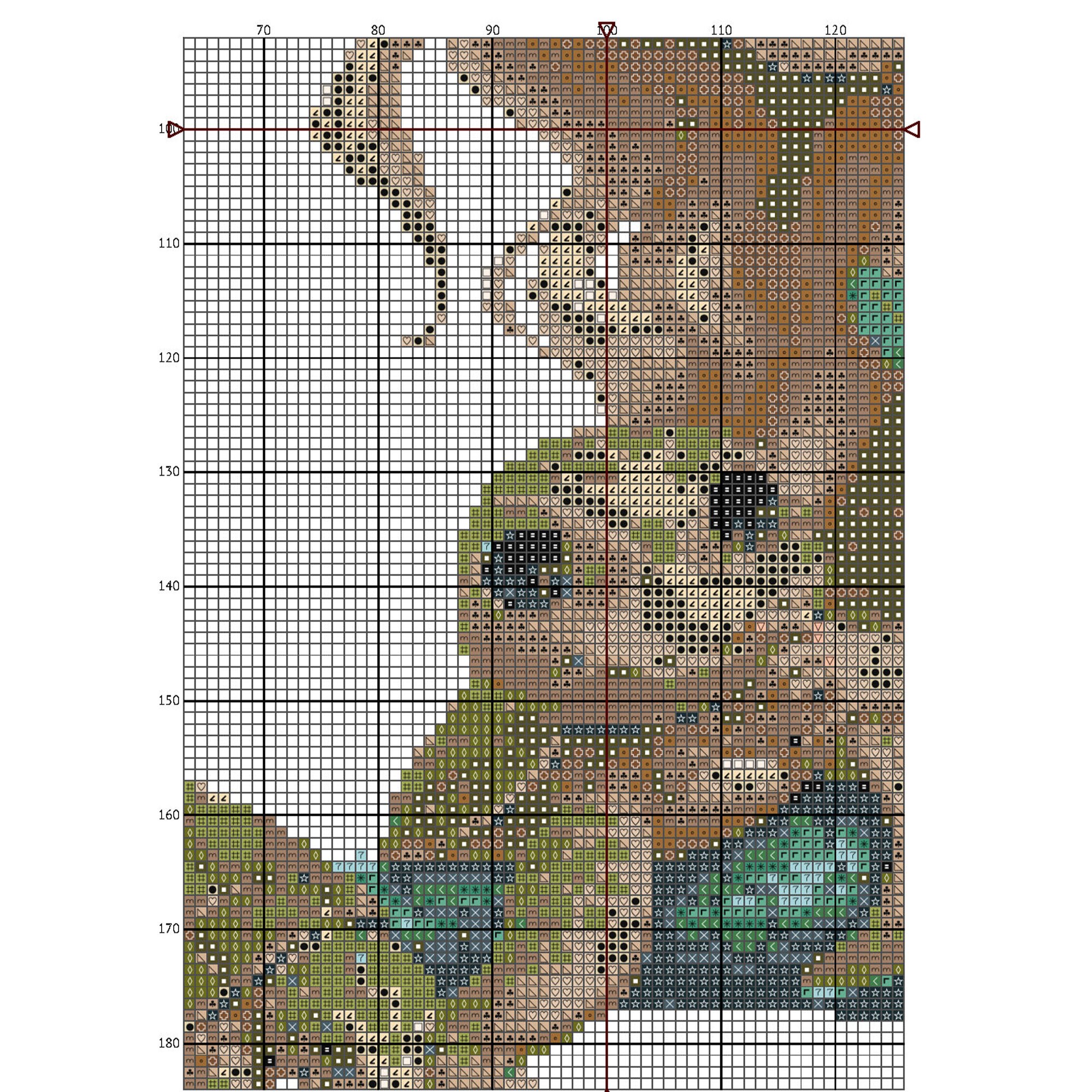 Mermaid Cross Stitch Pattern Instant PDF Download - Girl Mermaid ...