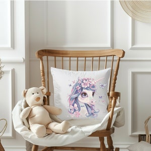 Einhorn Kreuzstich Muster Sofort PDF Download - Lila Einhorn Aquarell Kreuzstich Muster Hand Stickerei Fantasy Tiere Kinderzimmer