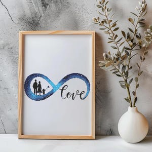 Unendlichkeit Symbol Kreuzstich Muster Sofort PDF Download - Liebe Infinity Symbol Aquarell Kreuzstich Hand Stickerei Liebe Familie Muster