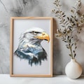 Eagle Cross Stitch Pattern Instant PDF Download - Eagle Silhouette Watercolor Cross Stitch Hand Embroidery Mountain Sunrise Nature Landscape product logo