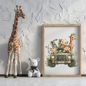 Patrón de punto de cruz Safari Descarga instantánea en PDF - Animales de safari Acuarela Punto de cruz Bordado a mano Patrón de guardería de animales de África