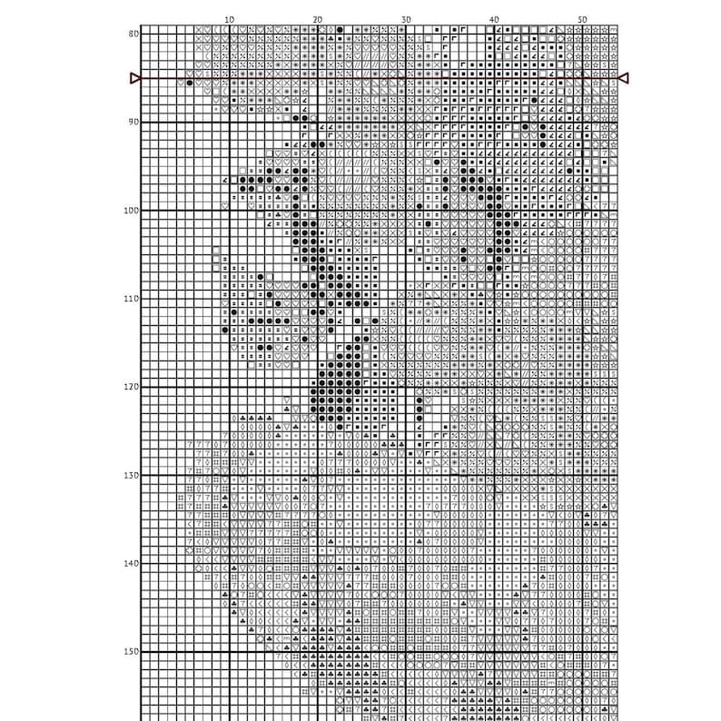 Red Panda Cross Stitch Pattern Instant PDF Download Red Panda With