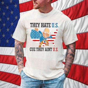 They Hate Us Cuz They Ain’t Us Shirt, Funny 4th of July 2025 Tee, Patriotic USA Pride Shirt, American Flag Humor, Freedom Party Tee