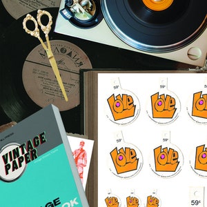 Vintage Stickers Collage HandiBook