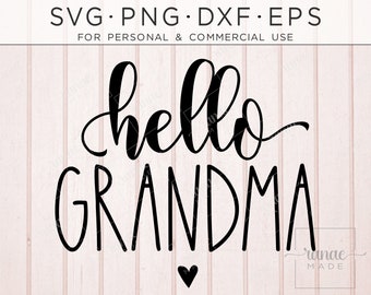 Download Hello Grandma Svg Etsy