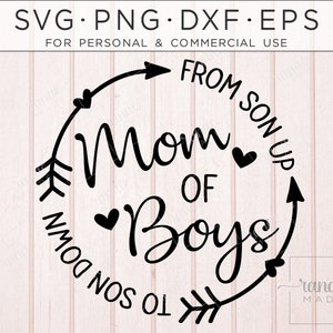 Mom of Boys Svg, Mama Svg, Boy Mama Svg, Mom of Sons Svg, Mom Shirt Svg, Mother's Day Gift, Blessed With Boys, Cricut Svg, Blessed Mama Svg