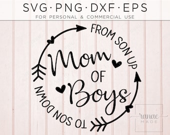 Mom of Boys Svg, Mama Svg, Boy Mama Svg, Mom of Sons Svg, Mom Shirt Svg, Mother's Day Gift, Blessed With Boys, Cricut Svg, Blessed Mama Svg