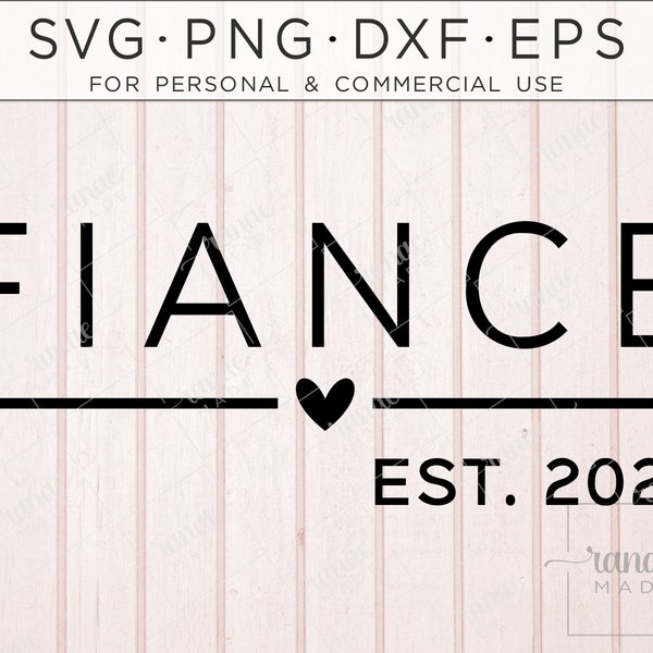 Fiancé 2023 SVG PNG, Fiance Est 2023 Cut File, Ring Shower Gift, Newly Engaged, Engagement Announcement, Future Mr Mrs, Fiance 2023 Cricut