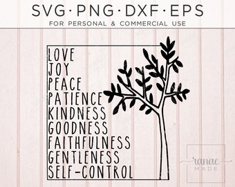 Bible Svg, Fruits of the Spirit Svg, Church Svg, Christian Cricut Svg, Bible Quote Svg, Scripture Svg, Bible Clipart Png, Farmhouse Sign Svg