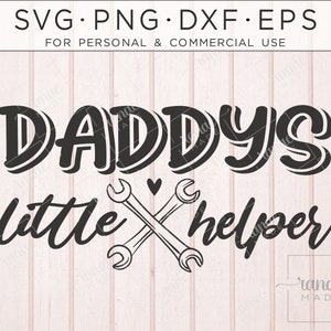 父と息子 SVG、パパと私 SVG、パパの小さなお手伝い SVG、レンチ SVG、男の子のクリップアート、父の日 SVG、パパ SVG、父親 SVG、ツール SVG