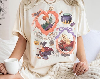 Retro Coquette Hocus Pocus Shirt, Sanderson Sisters Comfort Colors Tee, Halloween Girl Trip Tee, Matching Halloween, Disney Halloween Shirt