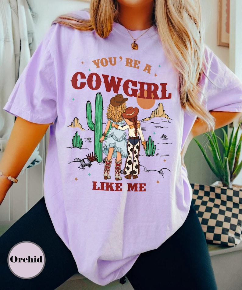 Cowboy Like Me Shirt, I Knew It I Knew You Tee, Vintage Western Toy Story 5 Shirt, Disney Pixar Fest Shirt, Retro Cowgirl Gift For Music Fan Orchid (Comfort)