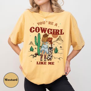 Cowboy Like Me Shirt, I Knew It I Knew You Tee, Vintage Western Toy Story 5 Shirt, Disney Pixar Fest Shirt, Retro Cowgirl Gift For Music Fan Mustard (Comfort)