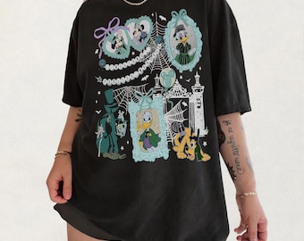 Coquette Bow Haunted Mansion Shirt, Disneyland Party 2026, Foolish Mortals Disney Shirt, Stretching Room Tee, Mickey & Friends Halloween Tee