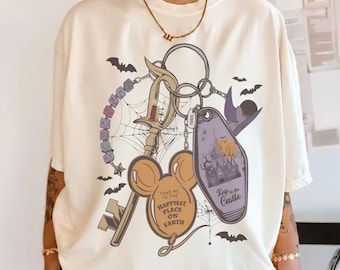 Vintage Disney Key to the Magical Castle Halloween Shirt, Walt Disney World Magic Kingdom Family Matching Vacation 2026, Disney Halloween