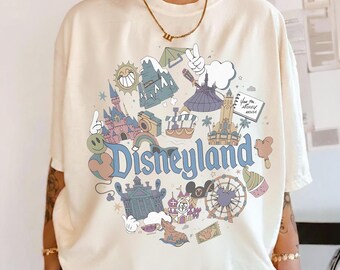 Vintage Disneyland Comfort Colors Shirt, Retro Magic Kingdom Family Vacation Tee, Disney World Resort Group Matching Gift, Best Day Ever