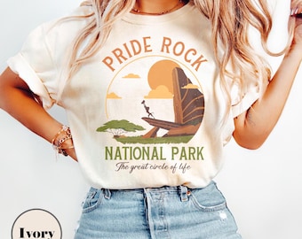 Retro Lion King Disney Comfort Colors Shirt, Pride Rock National Park Shirt, Disneyland Matching Family Shirt, Simba Hakuna Matata