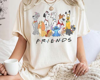 Disney Dogs Shirt, All My Friends Are Dogs Tee, Dog Lover Sweatshirt, Stitch 101 Dalmatians Lady Tramp Shirts, Animal Kingdom Pets Outfit
