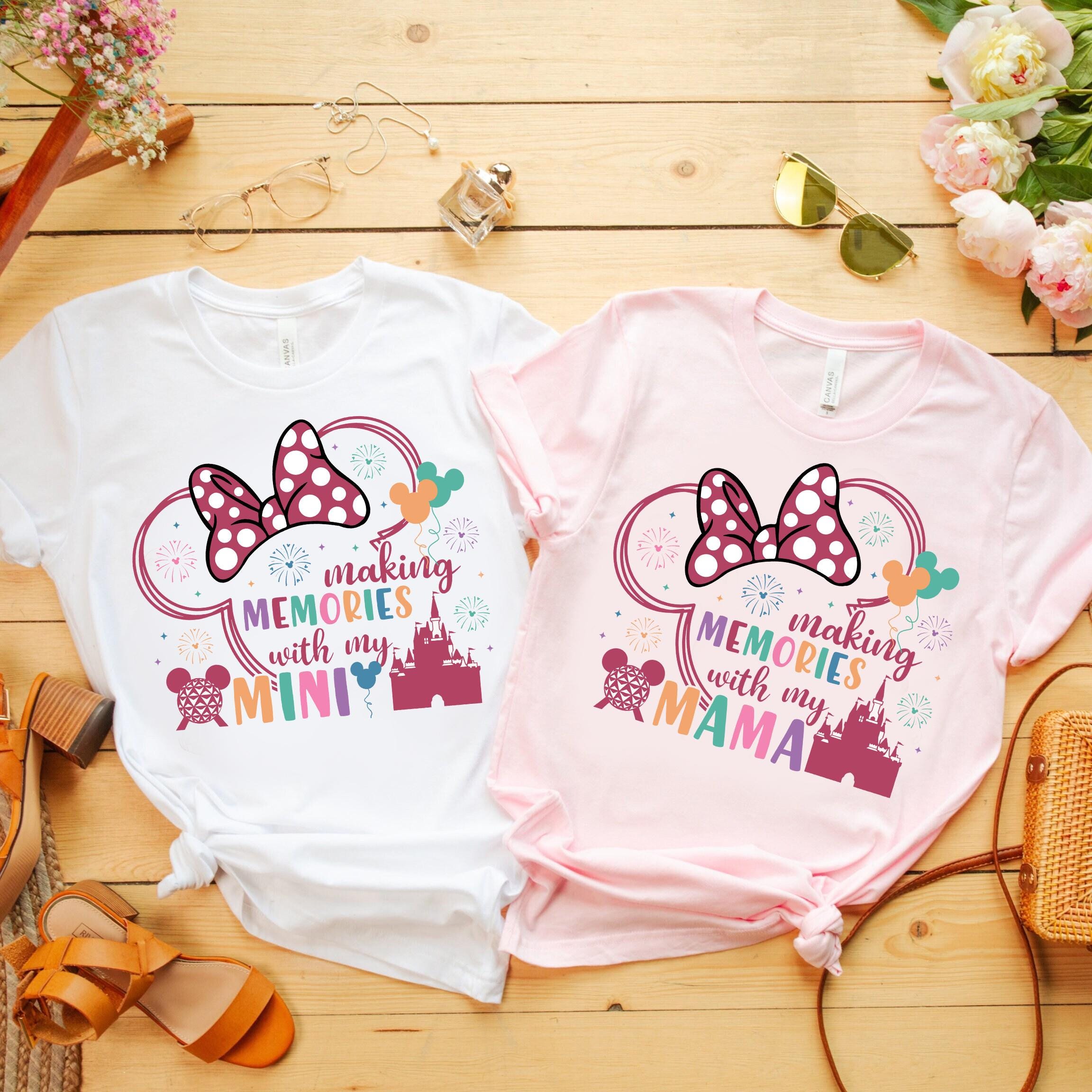 Pastel Blue Velvet & Pink Floral Mommy & Me Minnie Ears | Disney-Inspired Set 2026 Disney Parks Stitch & Angel Hibiscus Spring Minnie Ear  main image 3